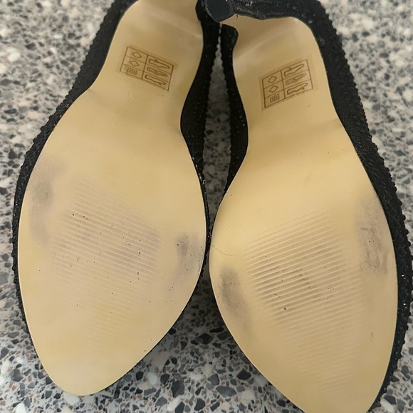 Sparkle black high heels black size 7 truffle used occasion wedding occasion - Picture 9 of 16